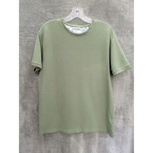 Men's Shirt Large‎ Green Preppy Textured Casual